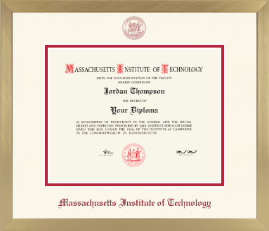 Massachusetts Institute of Technology diploma frame - Icon in Chardonnay