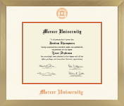 Mercer University diploma frame - Icon in Chardonnay