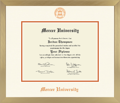 Mercer University diploma frame - Icon in Chardonnay