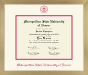 Metropolitan State University of Denver diploma frame - Icon in Chardonnay