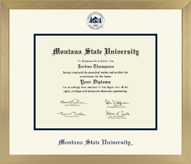 Montana State University Bozeman diploma frame - Icon in Chardonnay