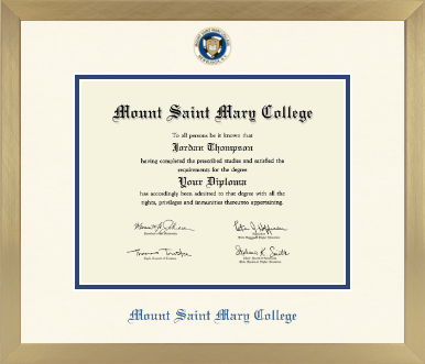 Mount Saint Mary College diploma frame - Icon in Chardonnay