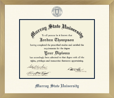 Murray State University diploma frame - Icon in Chardonnay