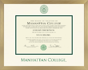 Manhattan College diploma frame - Icon in Chardonnay
