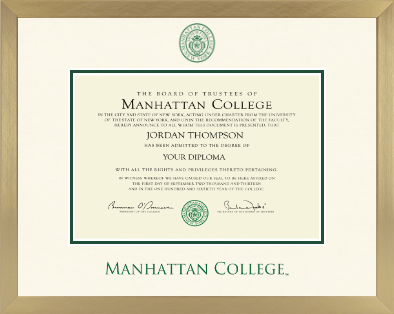 Manhattan College diploma frame - Icon in Chardonnay