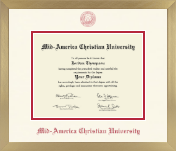 Mid-America Christian University diploma frame - Icon in Chardonnay