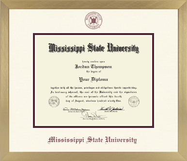Mississippi State University diploma frame - Icon in Chardonnay