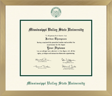 Mississippi Valley State University diploma frame - Icon in Chardonnay