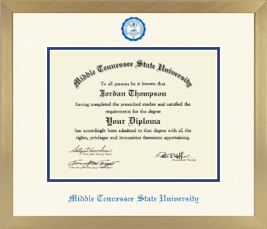 Middle Tennessee State University diploma frame - Icon in Chardonnay