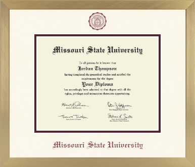 Missouri State University diploma frame - Icon in Chardonnay