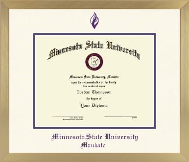Minnesota State University, Mankato diploma frame - Icon in Chardonnay