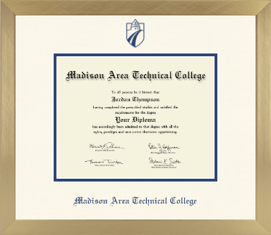 Madison Area Technical College diploma frame - Icon in Chardonnay