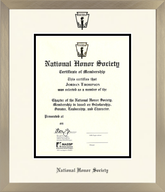 National Honor Society diploma frame - Icon in Light Champagne