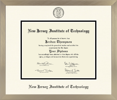 New Jersey Institute of Technology diploma frame - Icon in Light Champagne