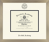 Norfolk Academy diploma frame - Icon in Light Champagne