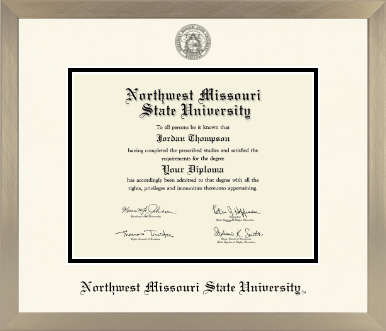 Northwest Missouri State University diploma frame - Icon in Light Champagne