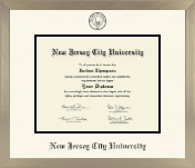 New Jersey City University diploma frame - Icon in Light Champagne