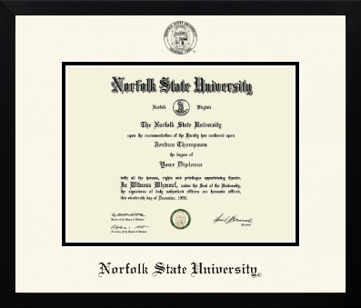 Norfolk State University diploma frame - Icon in Gotham