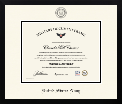 United States Navy diploma frame - Icon in Gotham