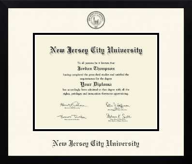 New Jersey City University diploma frame - Icon in Gotham