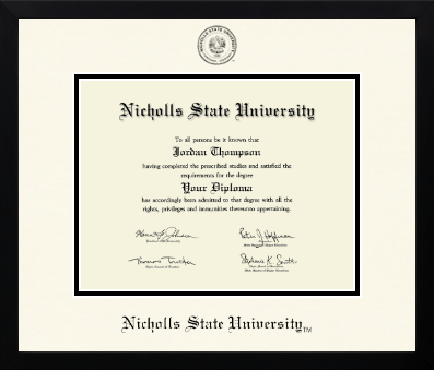 Nicholls State University diploma frame - Icon in Gotham