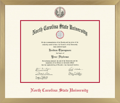 North Carolina State University diploma frame - Icon in Chardonnay