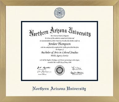 Northern Arizona University diploma frame - Icon in Chardonnay
