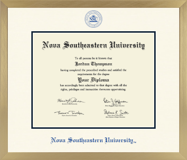 Nova Southeastern University diploma frame - Icon in Chardonnay