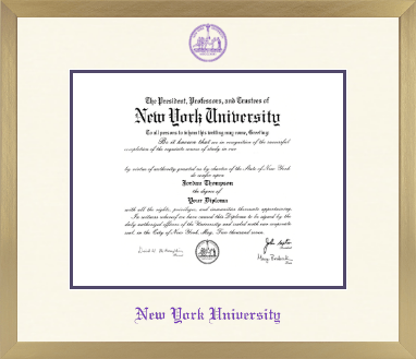 New York University diploma frame - Icon in Chardonnay