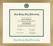 New Jersey City University diploma frame - Icon in Chardonnay