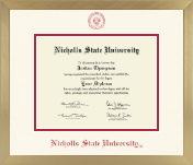 Nicholls State University diploma frame - Icon in Chardonnay
