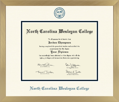 North Carolina Wesleyan College diploma frame - Icon in Chardonnay