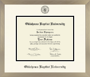 Oklahoma Baptist University diploma frame - Icon in Light Champagne