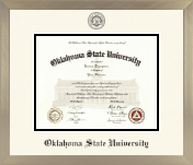 Oklahoma State University diploma frame - Icon in Light Champagne