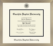 Ouachita Baptist University diploma frame - Icon in Light Champagne