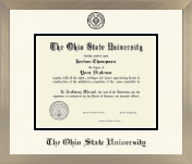 The Ohio State University diploma frame - Icon in Light Champagne