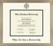 Ohio Northern University diploma frame - Icon in Light Champagne