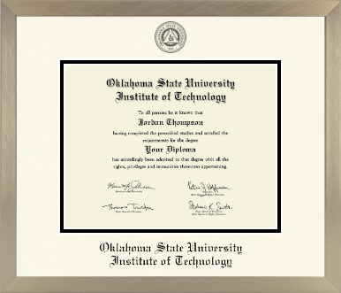 Oklahoma State University Institute of Technology diploma frame - Icon in Light Champagne