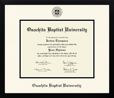 Ouachita Baptist University diploma frame - Icon in Gotham