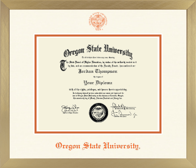 Oregon State University diploma frame - Icon in Chardonnay