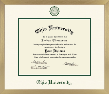 Ohio University diploma frame - Icon in Chardonnay