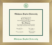 Oklahoma Baptist University diploma frame - Icon in Chardonnay