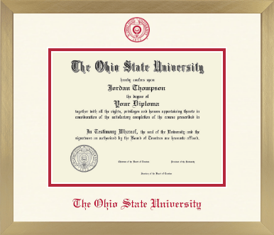 The Ohio State University diploma frame - Icon in Chardonnay