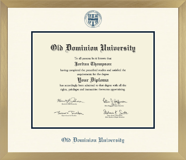 Old Dominion University diploma frame - Icon in Chardonnay