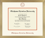 Oklahoma Christian University diploma frame - Icon in Chardonnay