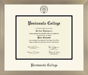 Peninsula College diploma frame - Icon in Light Champagne