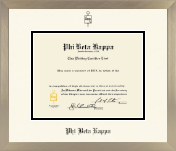 Phi Beta Kappa Honor Society diploma frame - Icon in Light Champagne