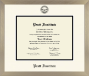 Pratt Institute diploma frame - Icon in Light Champagne