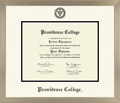 Providence College diploma frame - Icon in Light Champagne