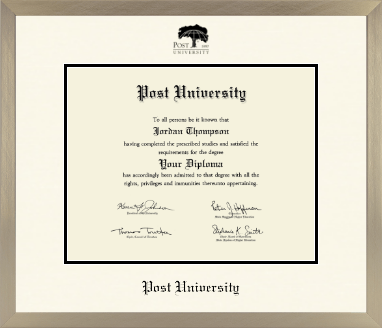 Post University diploma frame - Icon in Light Champagne